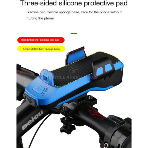 4 in 1 Multifunctional Waterproof Bike Phone Holder with Headlight 2400/4000mAh - Image 5