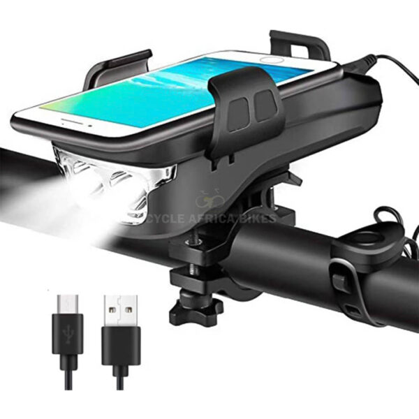 4 in 1 Multifunctional Waterproof Bike Phone Holder with Headlight 2400/4000mAh - Image 9