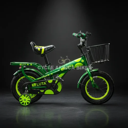 Stable Luta 12-Inch Kids Bike with Training Wheels Green
