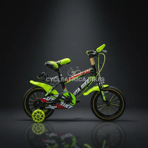 Luta Kids Bike 12-Inch Green with Training Wheels