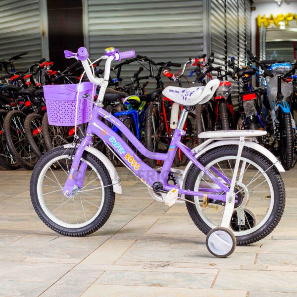 Super Boss Kids Bike Purple Bicycle - Image 2