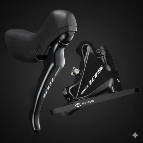 Shimano 105 Disc Brake Set with Right-Hand Lever and Ø140mm Rotor Mount