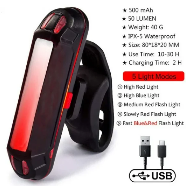 USB Rechargable Headlight 100 lumens - Image 5