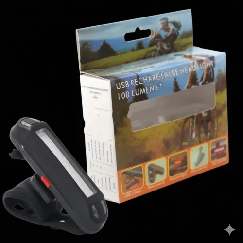 USB Rechargeable Headlight 100 Lumens with LED Brightness