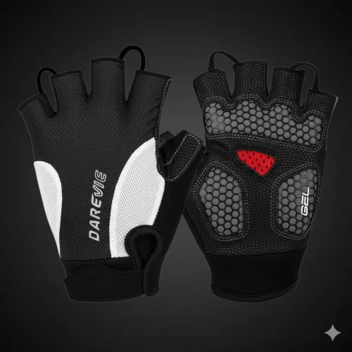Darevie DVG009 Half-Finger Cycling Gloves with Shock-Absorbing Gel Padding