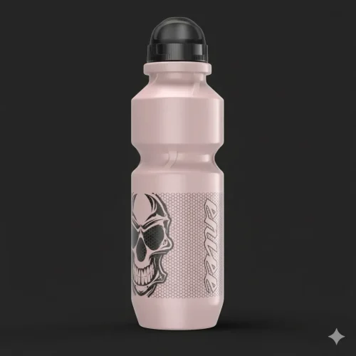 ENLEE Skull Water Bottle 750ml with Leak-Resistant Nozzle Pink