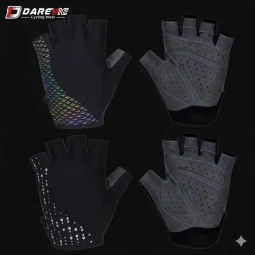 Darevie DVG010 Half Finger Cycling Gloves with Reflective Design