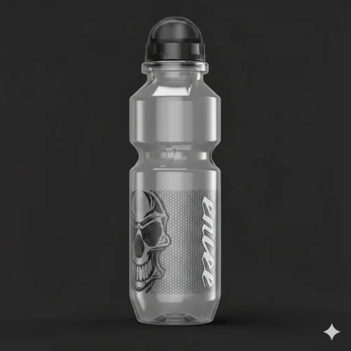 ENLEE Skull Water Bottle 750ml with Leak-Resistant Nozzle in Grey
