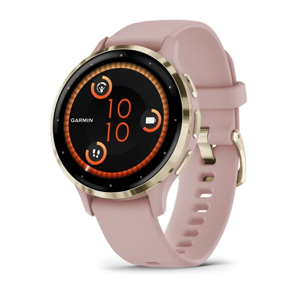 Venu® 3S Dust Rose Case/Soft Gold Stainless