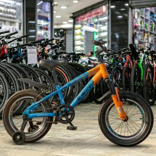Swing Super Fatbike 16-Inch Kids Bike with Disc Brakes (Blue)