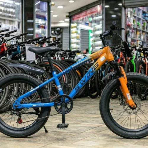 Swing Super Fatbike 20-Inch Kids Bike with Suspension Fork - Blue GT (Ages 7-11)