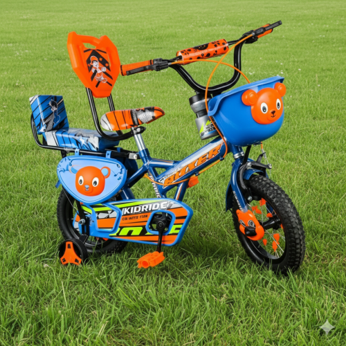 Kidride Boxer Sport Bike 12-Inch Blue with Training Wheels (1–4 Years)