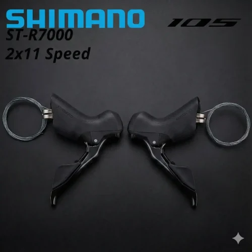 Shimano 105 STI Shifters with BR-R7000 Rim Brake Calipers – 2x11-Speed