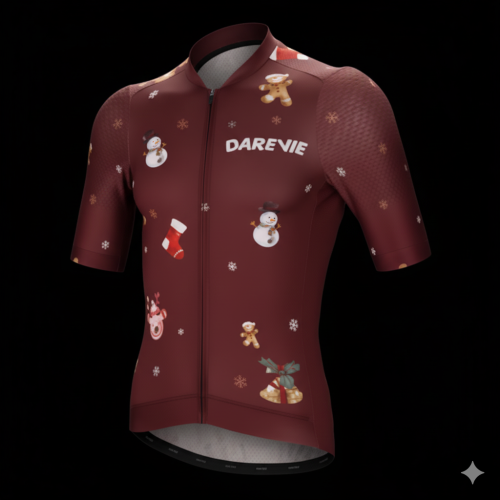 Darevie Christmas Cycling Jersey with Festive Design