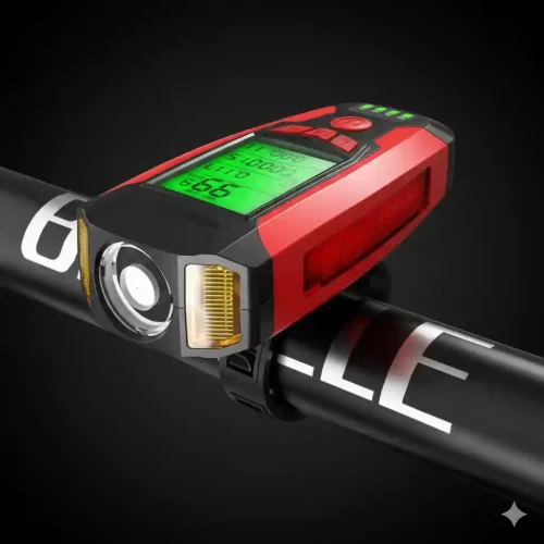 Function King AS-0808 Bicycle Lamp with LED Headlight and Digital Computer