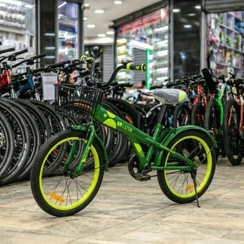 LUTA 20-Inch Kids' Bike with Steel Frame and Green Design
