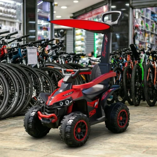 Quad Conqueror Kid's Adventure Ride-On ATV with Removable Canopy