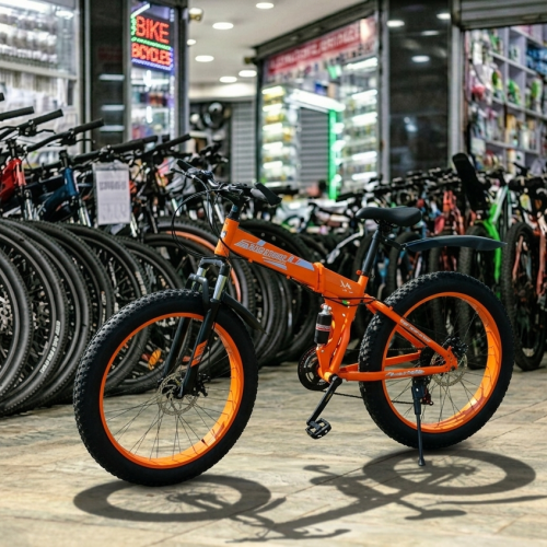 FASHION Fat Tire Folding Bike 26-Inch with Full Suspension