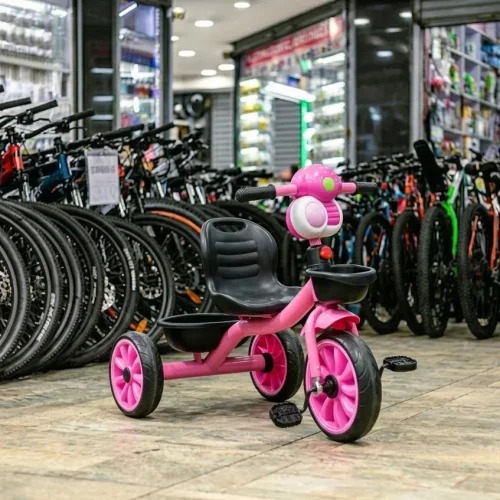 Pink Toddler Ride-On Tricycle with Backrest