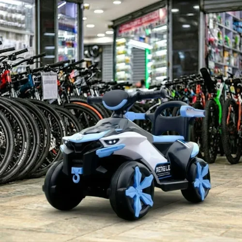Kids' Blue Electric Ride-On ATV Quad with Four-Wheel Stable Design