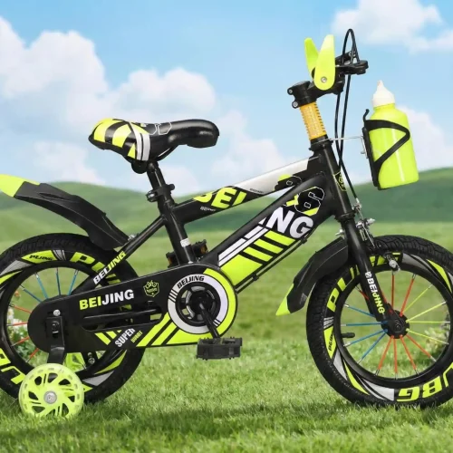Beijing Leopard Kids Bike 12-Inch with Training Wheels and LED Lights