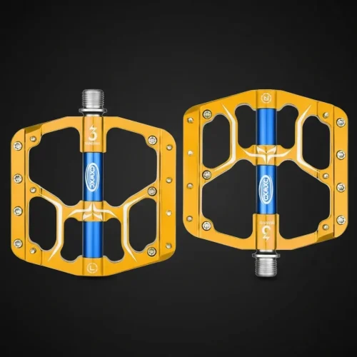 CXWXC Bicycle Pedals 3-Bearing Flat with Anti-Slip Pins