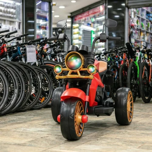 PR Baybee Kids Electric Ride-On Bike Red with Foot Accelerator