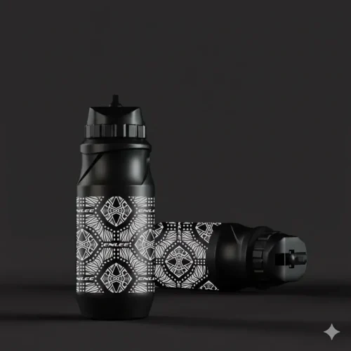 ENLEE Water Bottle 650ml with Star Pattern Design Black