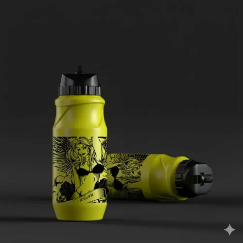 Enlee Barbie Water Bottle 650ml with Leak-Resistant Lid