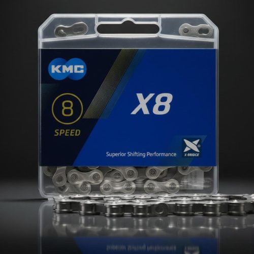 KMC 8 Speed Chain with Smooth Shifting and Anti-Rust Coating