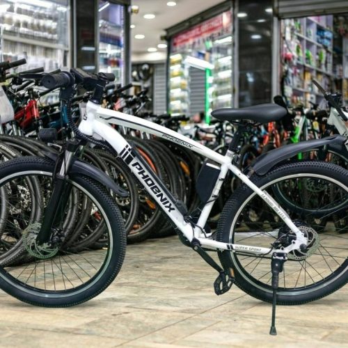 Phoenix 26” Electric Mountain Bike – Steel Frame with LCD Display & Shimano Tourney Gears