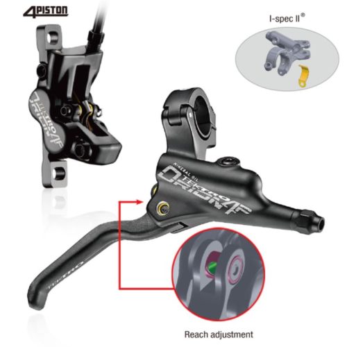 Tektro Orion 4-Piston Front Left Hydraulic Brake and Caliper with Mount