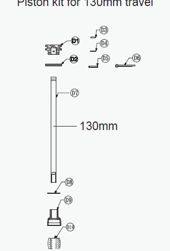 Giant MY21 CREST Piston kit for 130mm travel