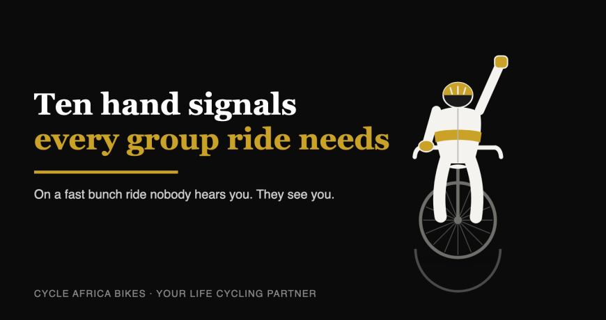Ten cycling hand signals every group ride needs